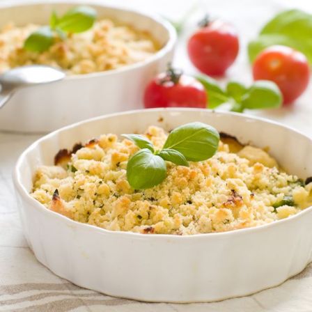 Crumble de légumes au chèvre