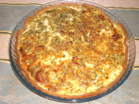 Quiche courgettes et pesto