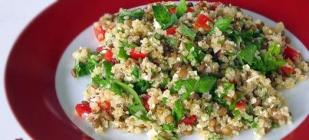 salade quinoa lentilles